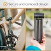 Via Velo 2 Folding Bike Lock Set | Same Key System 4 Keyed Alike Keys, Heavy Duty Hard Steel, Lightweight, Bike Lock for Electric Bike, Electric Scooter, Dirt Bike for Adults with Mounting Case view 3