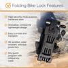 Via Velo 2 Folding Bike Lock Set | Same Key System 4 Keyed Alike Keys, Heavy Duty Hard Steel, Lightweight, Bike Lock for Electric Bike, Electric Scooter, Dirt Bike for Adults with Mounting Case view 4