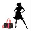 Haute Shore - Billie Showoff Tennis Bag, Green Camo w/Pink & Orange Stripes, One_Size view 3