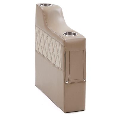DeckMate Left Luxury Pontoon Seat Arm - Tan and Beige