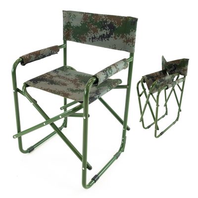 Creative Outdoor Heavy Duty Camping Chair Supports 180lbs, Lightweight Outdoor Camping Chair, Portable Directors Chair with Side Table for Camping, Lawn, Picnic and Fishing (Chair, Green)