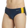 Sporti Piped Splice Swim Brief - Mens Swim Briefs - Athletic Swimsuit Training for Swimmers - Competition Pool Training Swim Briefs for Men - Navy/Gold - 40 view 1
