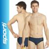Sporti Piped Splice Swim Brief - Mens Swim Briefs - Athletic Swimsuit Training for Swimmers - Competition Pool Training Swim Briefs for Men - Navy/Gold - 40 view 2