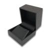 N N'icePackaging - 1 Qty Premium Mesh Grey Earring Jewelry Gift Box w/Padded Black Inset Top & Black Faux Leather Interior view 2