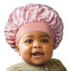 Red by Kiss Baby Satin Bonnet Sleep Cap for Infants,Soft, Stretchy, and Safe, Protects Baby Hair from Frizz & Breakage, Friction Bald Spots (Pink Leopard, 6-18M) view 1