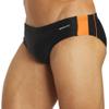 Sporti Piped Splice Swim Brief Swimsuit - Black/Orange - 40 view 1