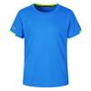 TiaoBug Kids Boys Rash Guard Swim Shirt UPF 50+ Sun Protection Short Sleeve Swimming Top Quick Dry Athletic Sun Shirts Blue B 7-8 Years view 2