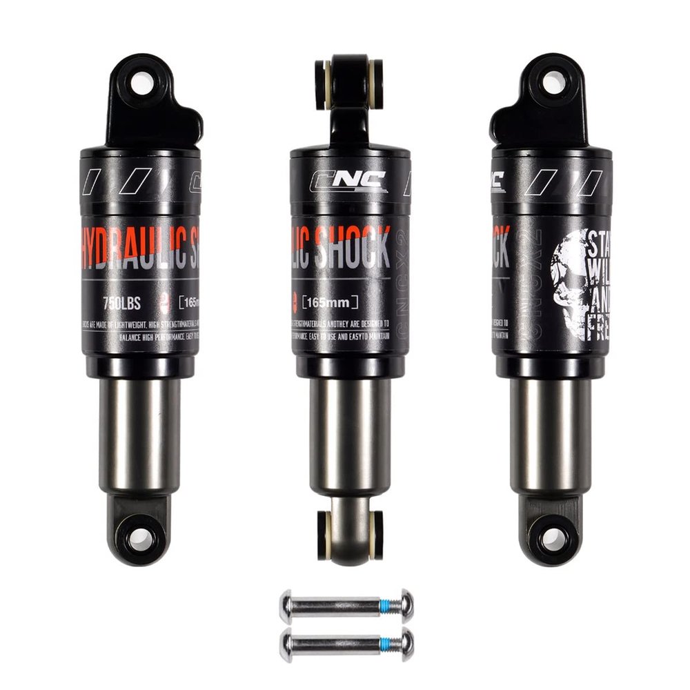CNCLOL Mountain Bike Rear Shock 120mm/125mm/150mm/165mm/185mm/190mm/200mm,Bicycle Shock Absorber- Hydraulic Rear Suspension Shock for Mtb/Mtn/ebike/Dmn.