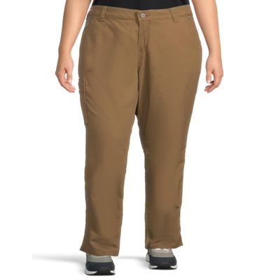 ARIAT Fire Resistant Stretch DuraLight Canvas Stackable Straight Leg Pant, Field Khaki, 16W Long