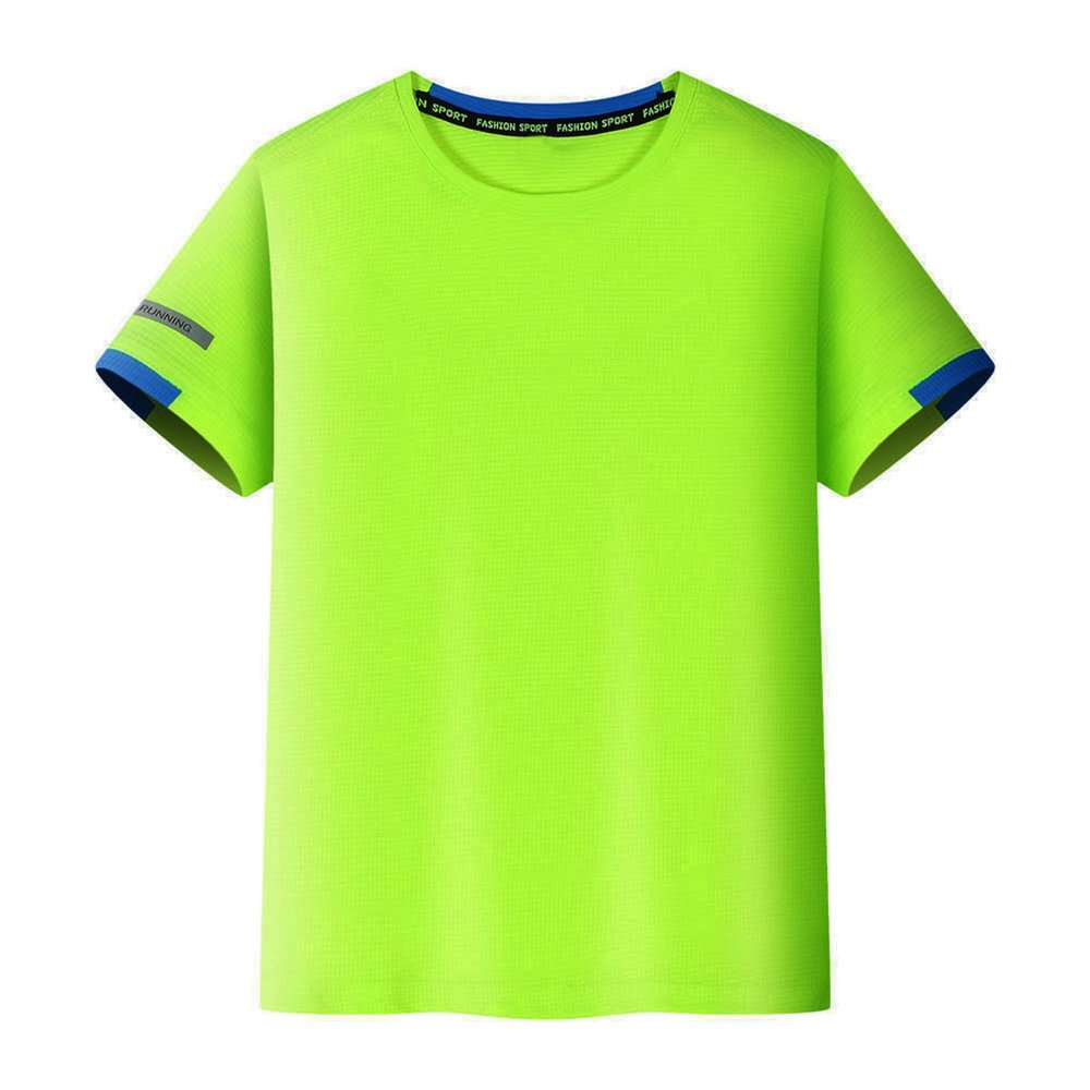 TiaoBug Kids Boys Rash Guard Swim Shirt UPF 50+ Sun Protection Short Sleeve Swimming Top Quick Dry Athletic Sun Shirts Fluorescent Green B 7-8 Years