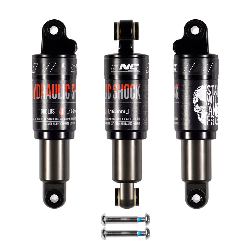 CNCLOL Mountain Bike Rear Shock 120mm/125mm/150mm/165mm/185mm/190mm/200mm,Bicycle Shock Absorber- Hydraulic Rear Suspension Shock for Mtb/Mtn/ebike/Dmn.