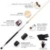 Teekerwan Pool Cue Stick - 58 inch Maple Billiard Pool Stick, 19/20/21 oz 1/2 Maple Pool Cue Stick Kit, 2-Piece Billiard Pool Cue Stick (20 oz) view 2