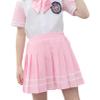 easyforever Girls Pleated Tartan Plaid Skirt High Waist A-line Skort Tennis School Uniform Mini Skirt Skater Skirts *Pink-2 7-8 Years view 2