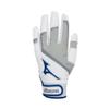 Mizuno Women's Batting Gloves, White/Royal, Small view 1