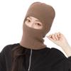 OHRAIN Full Face Cover Balaclava Hat Unisex Adult Winter Warm Knitted Cap Breathable for Outdoor Camping Skiing Cycling SNH2T135 (Brown) view 2