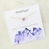 COLORFUL BLING Gold Plated Dainty Beaded Crystal Necklace Purple Natural Healing Chakra Stone Choker Necklace for Women Spiritual Reiki Quartz Jewelry-purple Am view 2