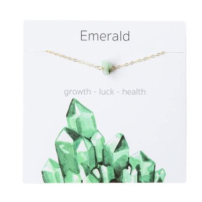 Gold Plated Dainty Beaded Crystal Necklace Purple Natural Healing Chakra Stone Choker Necklace for Women Spiritual Reiki Quartz Jewelry-green Em