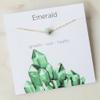 Gold Plated Dainty Beaded Crystal Necklace Purple Natural Healing Chakra Stone Choker Necklace for Women Spiritual Reiki Quartz Jewelry-green Em view 2