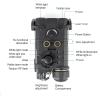 Airsoft Aiming Laser,Upgrade PEQ Box with IR Laser + Green Laser Sight + Strobe/Steady White LED Flashlight, Suitable for 20mm Picatinny Rail AEG GBB CQB (Black) view 2