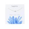 COLORFUL BLING Gold Plated Dainty Beaded Crystal Necklace Purple Natural Healing Chakra Stone Choker Necklace for Women Spiritual Reiki Quartz Jewelry-dark blue Sa view 1