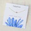 COLORFUL BLING Gold Plated Dainty Beaded Crystal Necklace Purple Natural Healing Chakra Stone Choker Necklace for Women Spiritual Reiki Quartz Jewelry-dark blue Sa view 2