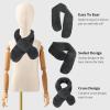 JANGANNSA Fleece Boys Girls Scarf Warm Winter Autumn Kids Collar Scarf Neck Warmer Children Scarf 1-6Y (Dark Gray Cross) view 3