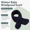 JANGANNSA Fleece Boys Girls Scarf Warm Winter Autumn Kids Collar Neck Warmer Children Scarves 1-6Y (Navy Cross) view 2