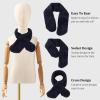 JANGANNSA Fleece Boys Girls Scarf Warm Winter Autumn Kids Collar Neck Warmer Children Scarves 1-6Y (Navy Cross) view 3