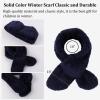 JANGANNSA Fleece Boys Girls Scarf Warm Winter Autumn Kids Collar Neck Warmer Children Scarves 1-6Y (Navy Cross) view 4