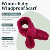 JANGANNSA Fleece Boys Girls Scarf Warm Winter Autumn Kids Collar Neck Warmer Children Scarves 1-6Y (Rose Red Cross) view 2