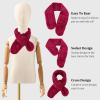 JANGANNSA Fleece Boys Girls Scarf Warm Winter Autumn Kids Collar Neck Warmer Children Scarves 1-6Y (Rose Red Cross) view 3