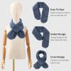 JANGANNSA Fleece Boys Girls Scarf Warm Winter Autumn Kids Collar Scarf Neck Warmer Children Scarf 1-6Y (Haze Blue Cross) view 3