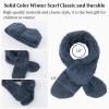 JANGANNSA Fleece Boys Girls Scarf Warm Winter Autumn Kids Collar Scarf Neck Warmer Children Scarf 1-6Y (Haze Blue Cross) view 4