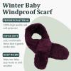 JANGANNSA Fleece Boys Girls Scarf Warm Winter Autumn Kids Collar Scarf Neck Warmer Children Scarf 1-6Y (Deep Purple Cross) view 2