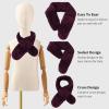 JANGANNSA Fleece Boys Girls Scarf Warm Winter Autumn Kids Collar Scarf Neck Warmer Children Scarf 1-6Y (Deep Purple Cross) view 3