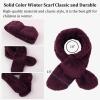 JANGANNSA Fleece Boys Girls Scarf Warm Winter Autumn Kids Collar Scarf Neck Warmer Children Scarf 1-6Y (Deep Purple Cross) view 4