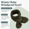 JANGANNSA Fleece Boys Girls Scarf Warm Winter Autumn Kids Collar Scarf Neck Warmer Children Scarf 1-6Y (Army Green Cross) view 2