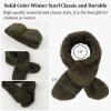 JANGANNSA Fleece Boys Girls Scarf Warm Winter Autumn Kids Collar Scarf Neck Warmer Children Scarf 1-6Y (Army Green Cross) view 4