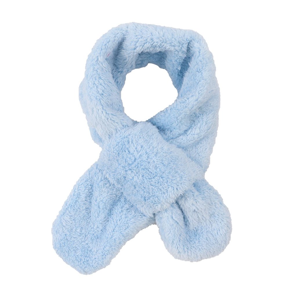 JANGANNSA Fleece Boys Girls Warm Winter Autumn Kids Collar Neck Warmer Scarves 1-6Y (Sky Blue Cross)