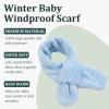 JANGANNSA Fleece Boys Girls Warm Winter Autumn Kids Collar Neck Warmer Scarves 1-6Y (Sky Blue Cross) view 2