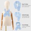 JANGANNSA Fleece Boys Girls Warm Winter Autumn Kids Collar Neck Warmer Scarves 1-6Y (Sky Blue Cross) view 3
