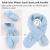 JANGANNSA Fleece Boys Girls Warm Winter Autumn Kids Collar Neck Warmer Scarves 1-6Y (Sky Blue Cross) view 4