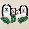 IFFEI Matching Family Pajamas Sets Christmas PJ's Merry Christmas Reindeer Print Top and Plaid Bottom Sleepwear Jammies 3-4 Years view 4