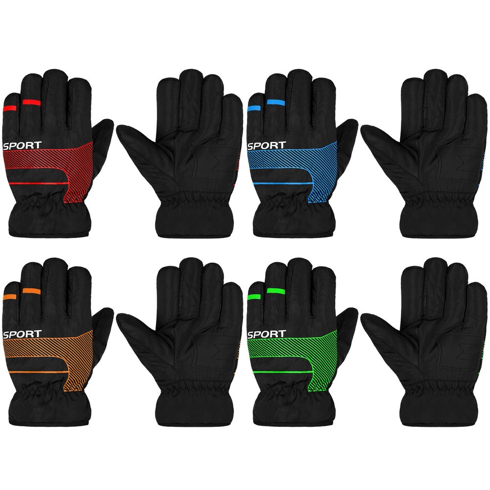 Hicarer 4 Pairs Winter Gloves for Kids Waterproof Snow Ski Gloves Girls Boys Warm Unisex Youth Clothes for Cold Weather(Blue, Green, Red, Orange,1-4 Years Old)