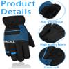 Hicarer 4 Pairs Winter Gloves for Kids Waterproof Snow Ski Gloves Girls Boys Warm Unisex Youth Clothes for Cold Weather(Blue, Green, Red, Orange,1-4 Years Old) view 4