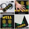 Welcome-Ish Door Mat Plays Well with Others Upside Down Pineapple Mat Hot Cocoa Bar Decor Funny Office Decor ( Size : 50X80CM ) view 3