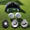 2 Pack Golf Ball Markers with Silver Color Golf Hat Clips + 1 Pack Black Golf Hat Clip, 3 Pcs Iron Cap Clips Value Sets for Men Women Golfer, Removable Attaches Easily to Golf Cap Premium Gifts view 4