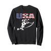America Ice Hockey Lovers Jersey - USA Flag Hockey Team Fans Sweatshirt view 1