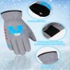 Hicarer 4 Pairs Winter Gloves for Kids Waterproof Snow Ski Gloves Girls Boys Warm Unisex Youth Clothes for Cold Weather(Army Green, Blue, Gray, Black,1-4 Years Old) view 4