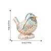 Bird Hinged Jewelry Box, Exquisite Enamel Trinket Box, Wonderful Rings Earrings Storage Boxes for Rings, Necklaces, Bracelets, Earrings, Ear Studs, Hairpins, Blue view 3